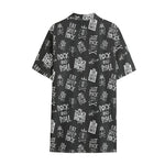 Rock And Roll Music Pattern Print Cotton Hawaiian Shirt