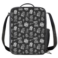 Rock And Roll Music Pattern Print Crossbody Lunch Bag