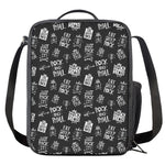 Rock And Roll Music Pattern Print Crossbody Lunch Bag