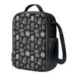 Rock And Roll Music Pattern Print Crossbody Lunch Bag