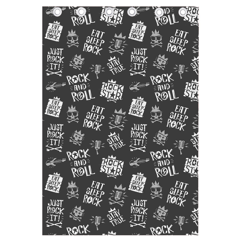 Rock And Roll Music Pattern Print Curtain