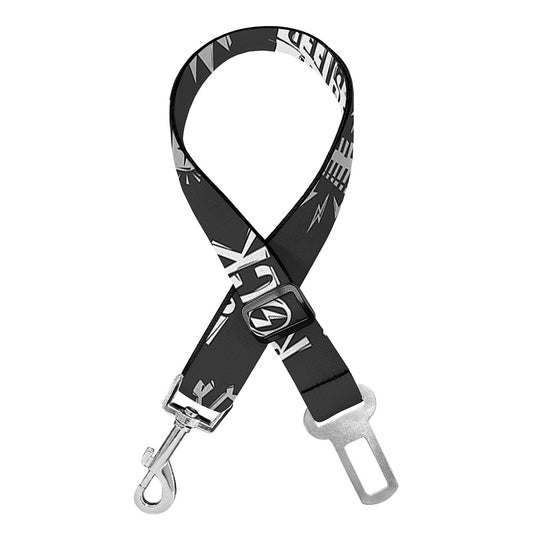 Rock And Roll Music Pattern Print Dog Seat Belt