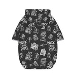 Rock And Roll Music Pattern Print Dog Zip Up Hoodie