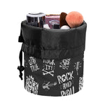 Rock And Roll Music Pattern Print Drawstring Makeup Bag