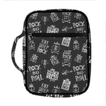 Rock And Roll Music Pattern Print Front Pocket Bible Bag