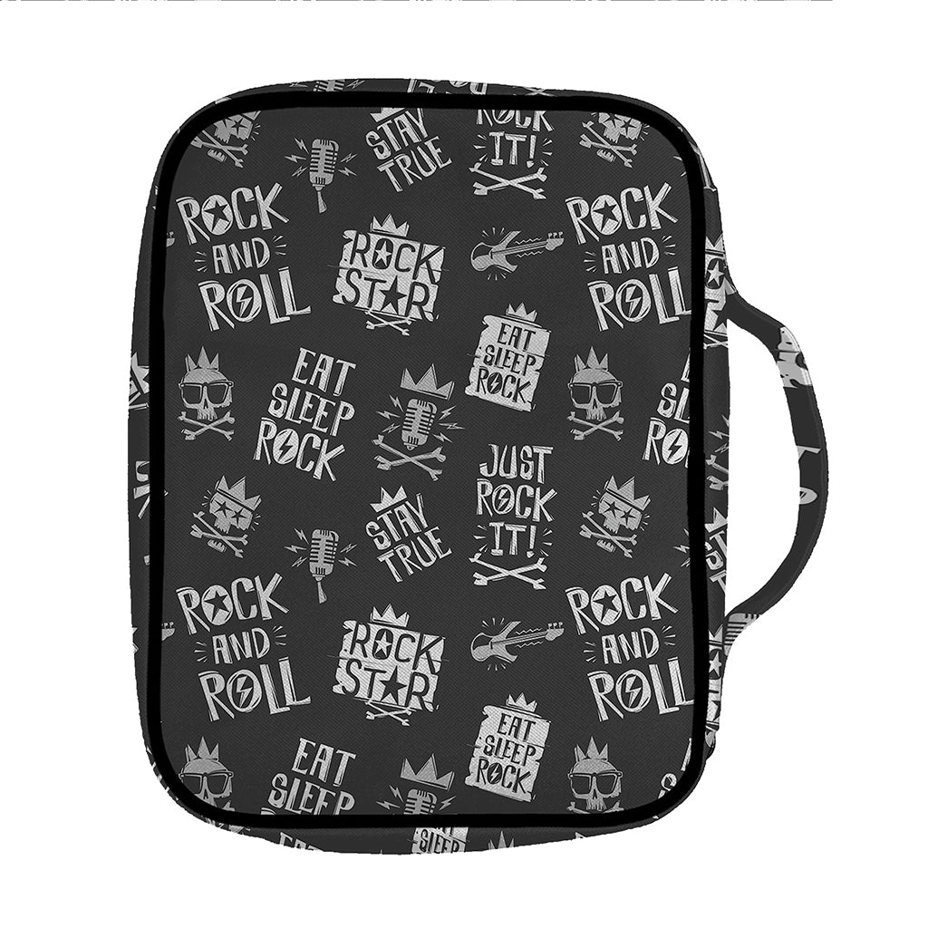 Rock And Roll Music Pattern Print Front Pocket Bible Bag