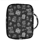 Rock And Roll Music Pattern Print Front Pocket Bible Bag