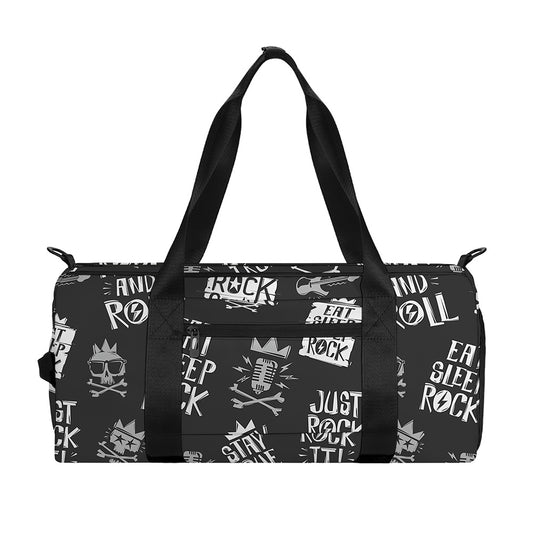 Rock And Roll Music Pattern Print Gym Bag