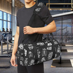 Rock And Roll Music Pattern Print Gym Bag