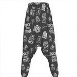 Rock And Roll Music Pattern Print Hammer Pants