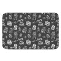 Rock And Roll Music Pattern Print Indoor Door Mat