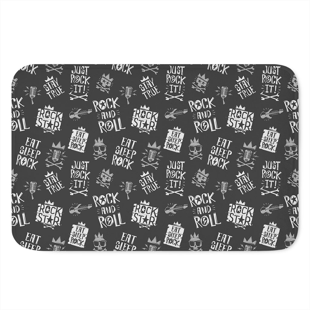 Rock And Roll Music Pattern Print Indoor Door Mat