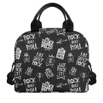 Rock And Roll Music Pattern Print Insulated Lunch Bag