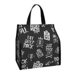 Rock And Roll Music Pattern Print Insulated Lunch Tote