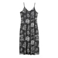 Rock And Roll Music Pattern Print Jersey Midi Cami Dress