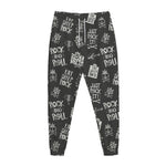 Rock And Roll Music Pattern Print Jogger Pants