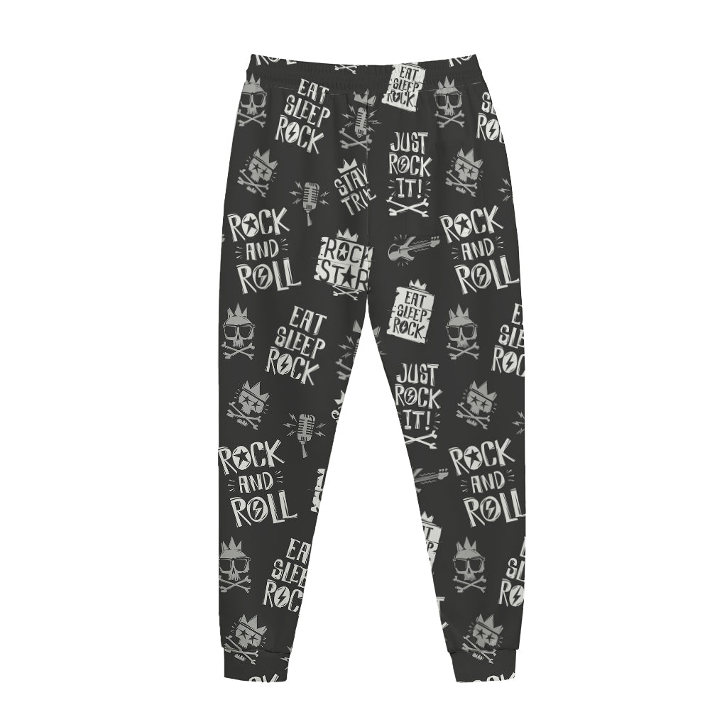 Rock And Roll Music Pattern Print Jogger Pants