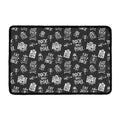 Rock And Roll Music Pattern Print Kitchen Mat
