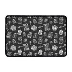 Rock And Roll Music Pattern Print Kitchen Mat