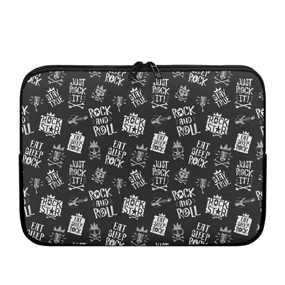 Rock And Roll Music Pattern Print Laptop Sleeve