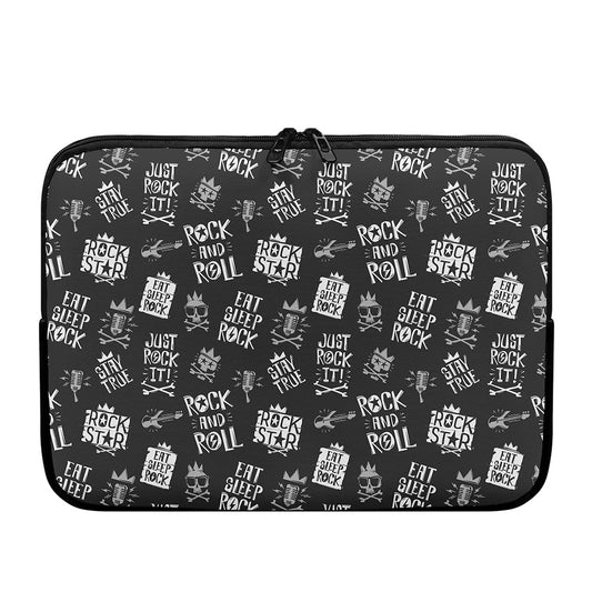 Rock And Roll Music Pattern Print Laptop Sleeve