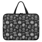 Rock And Roll Music Pattern Print Laptop Sleeve With Handle