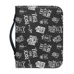 Rock And Roll Music Pattern Print Leather Bible Cover