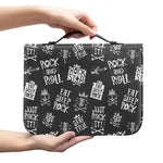 Rock And Roll Music Pattern Print Leather Bible Cover