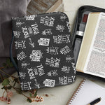Rock And Roll Music Pattern Print Leather Bible Cover