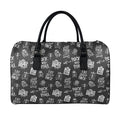 Rock And Roll Music Pattern Print Leather Duffel Bag