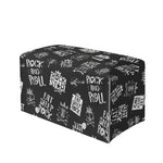 Rock And Roll Music Pattern Print Leather Tissue Box Cover