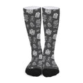 Rock And Roll Music Pattern Print Long Socks