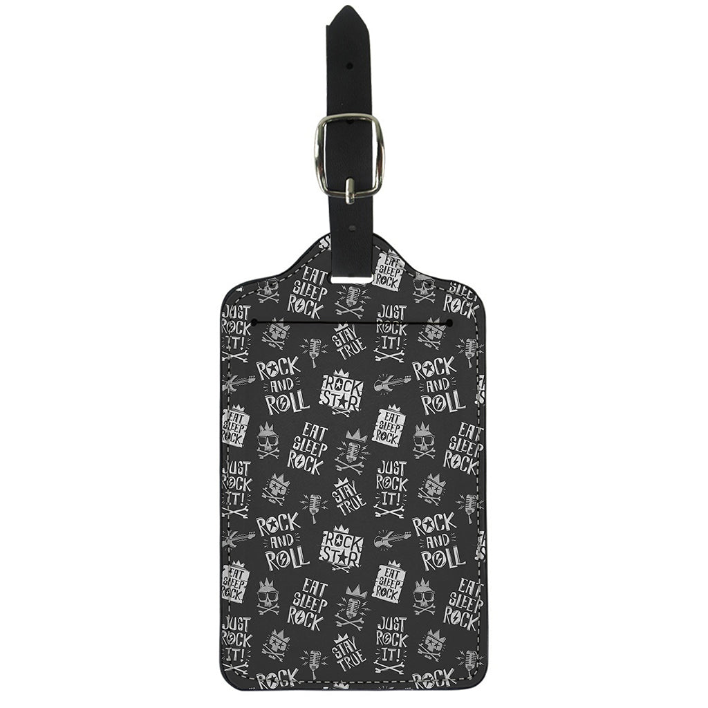 Rock And Roll Music Pattern Print Luggage Tag