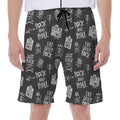 Rock And Roll Music Pattern Print Men's Beach Shorts