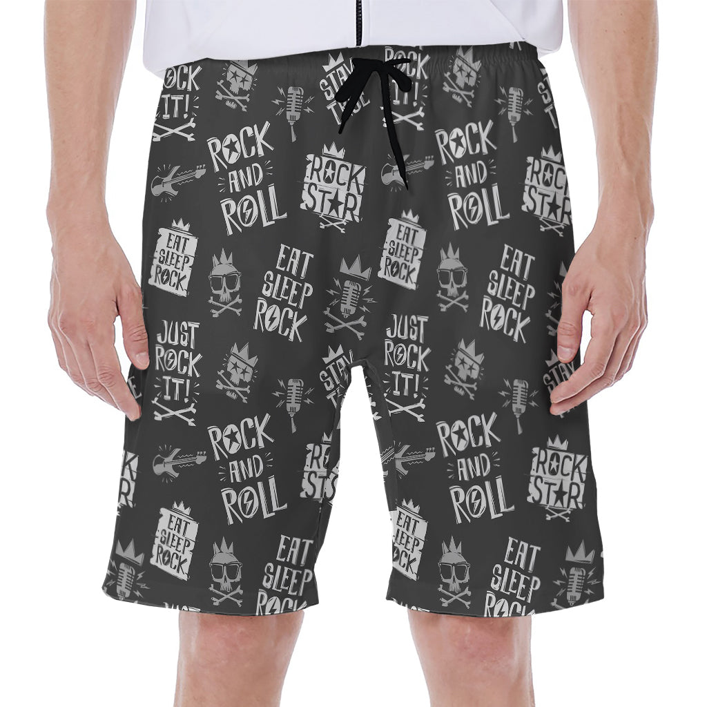 Rock And Roll Music Pattern Print Men's Beach Shorts