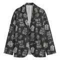 Rock And Roll Music Pattern Print Men's Blazer