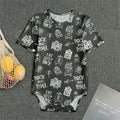 Rock And Roll Music Pattern Print Men's Bodysuit