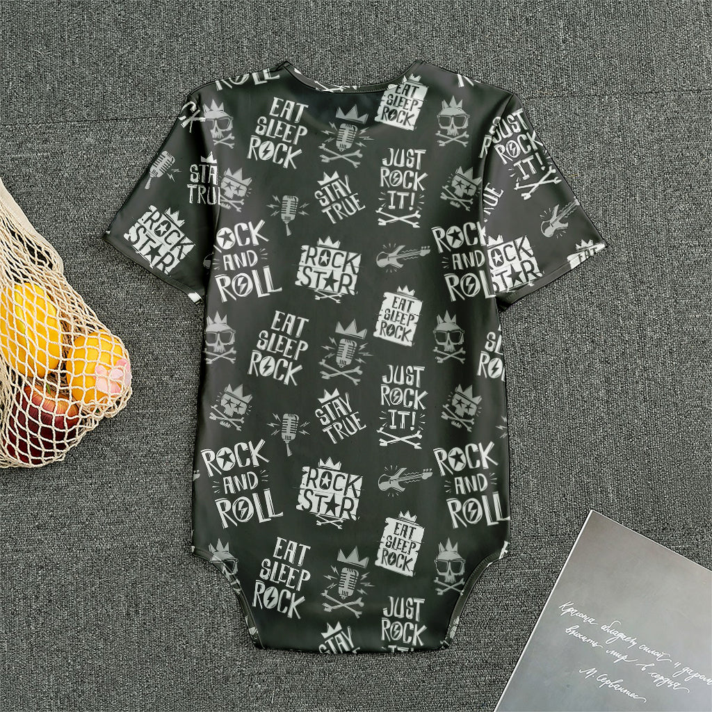 Rock And Roll Music Pattern Print Men's Bodysuit