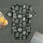 Rock And Roll Music Pattern Print Men's Bodysuit