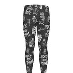Rock And Roll Music Pattern Print Men's leggings