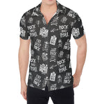 Rock And Roll Music Pattern Print Men's Shirt
