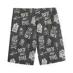 Rock And Roll Music Pattern Print Men's Sports Shorts