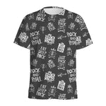 Rock And Roll Music Pattern Print Men's Sports T-Shirt