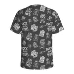 Rock And Roll Music Pattern Print Men's Sports T-Shirt