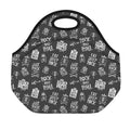 Rock And Roll Music Pattern Print Neoprene Lunch Bag