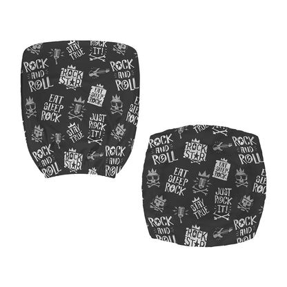 Rock And Roll Music Pattern Print Office Chair Cover