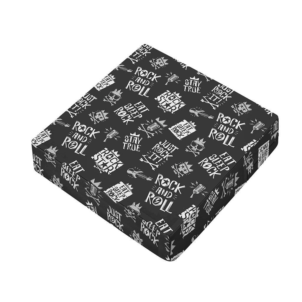 Rock And Roll Music Pattern Print Outdoor Seat Cushion Cover