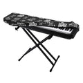 Rock And Roll Music Pattern Print Piano Keyboard Cover