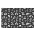 Rock And Roll Music Pattern Print Polyester Doormat