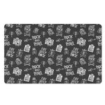 Rock And Roll Music Pattern Print Polyester Doormat